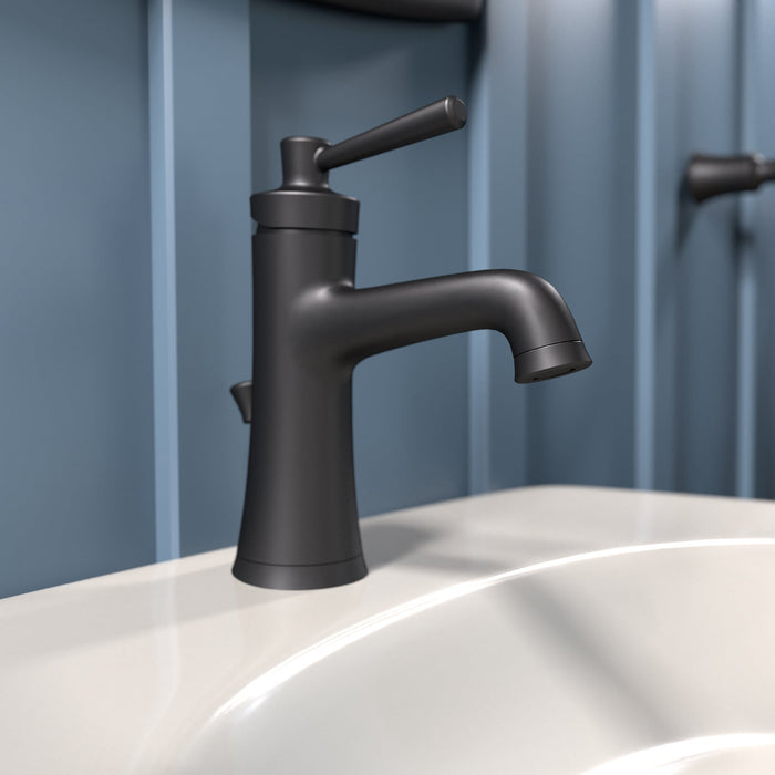 hansgrohe Joleena Single-Hole Faucet 100 with Pop-Up Drain, 1.2 GPM, matte black - view 2