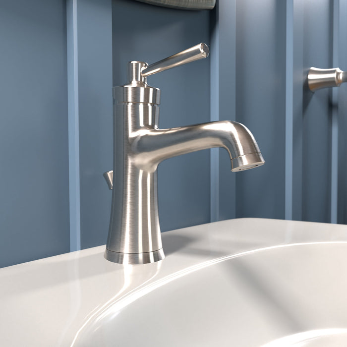 hansgrohe Joleena Single-Hole Faucet 100 with Pop-Up Drain, 0.5 GPM, brushed nickel - view 2