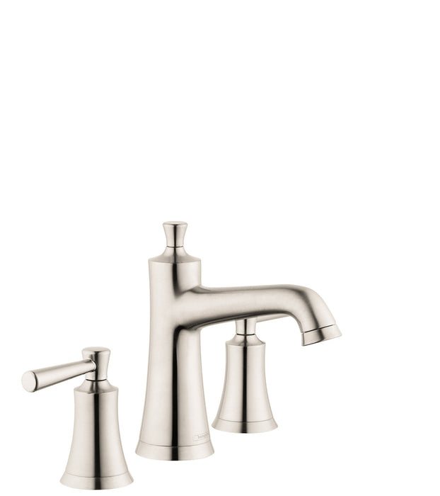 hansgrohe Joleena Widespread Faucet 100 with Pop-Up Drain, 1.2 GPM, brushed nickel