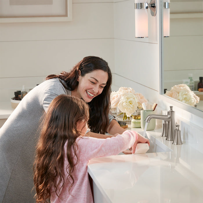 hansgrohe Joleena Widespread Faucet 100 with Pop-Up Drain, 1.2 GPM, brushed nickel - view 3