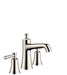 hansgrohe Joleena Widespread Faucet 100 with Pop-Up Drain, 1.2 GPM, polished nickel