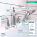 hansgrohe Joleena 4-Hole Roman Tub Set Trim with 1.75 GPM Handshower, chrome - view 4