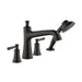 hansgrohe Joleena 4-Hole Roman Tub Set Trim with 1.75 GPM Handshower, matte black