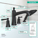 hansgrohe Joleena 4-Hole Roman Tub Set Trim with 1.75 GPM Handshower, matte black - view 4