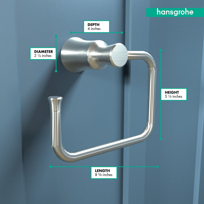 hansgrohe Joleena Towel Ring, brushed nickel - view 4