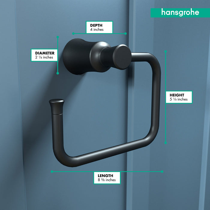 hansgrohe Joleena Towel Ring, matte black - view 4