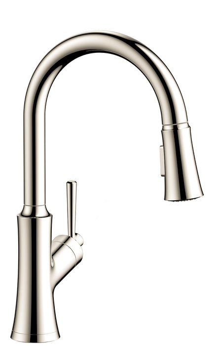 hansgrohe Joleena HighArc Kitchen Faucet, 2-Spray Pull-Down, 1.75 GPM, polished nickel