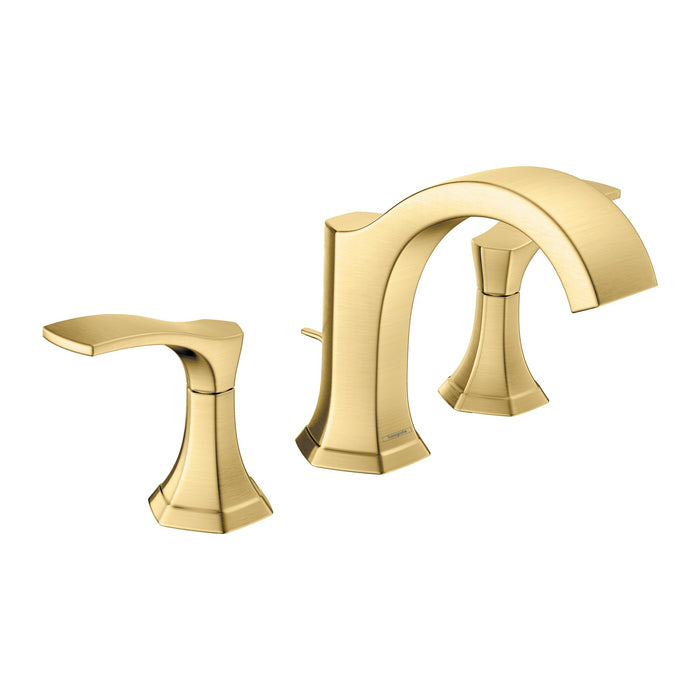 hansgrohe Locarno Widespread Faucet 110 with pop-up drain, 1.2 GPM, brushed gold optic