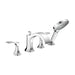 hansgrohe Locarno 4-Hole Roman Tub Set Trim with 1.75 GPM Handshower, chrome