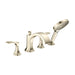hansgrohe Locarno 4-Hole Roman Tub Set Trim with 1.75 GPM Handshower, polished nickel