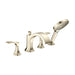 hansgrohe Locarno 4-Hole Roman Tub Set Trim with 1.75 GPM Handshower, polished nickel