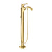 hansgrohe Locarno Freestanding Tub Filler Trim with 1.75 GPM Handshower, brushed gold optic