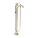 hansgrohe Locarno Freestanding Tub Filler Trim with 1.75 GPM Handshower, brushed nickel
