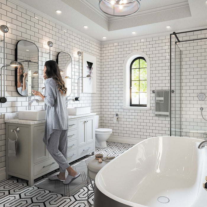 hansgrohe Locarno Freestanding Tub Filler Trim with 1.75 GPM Handshower, polished nickel - view 3