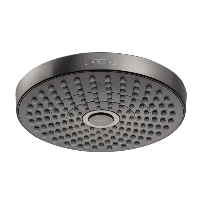 hansgrohe Croma Select S Showerhead 180 2-Jet, 2.5 GPM, brushed black chrome