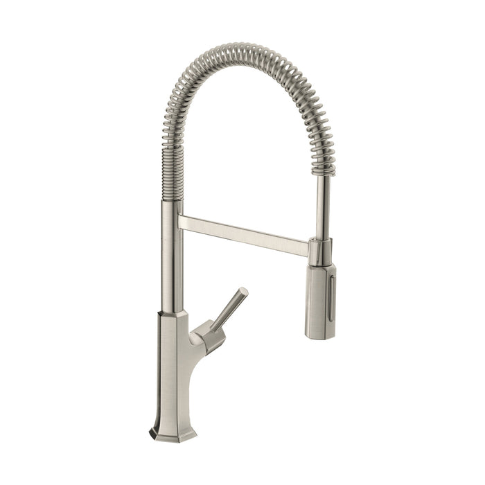 hansgrohe Locarno Semi-Pro Kitchen Faucet, 2-Spray, 1.75 GPM, stainless steel optic