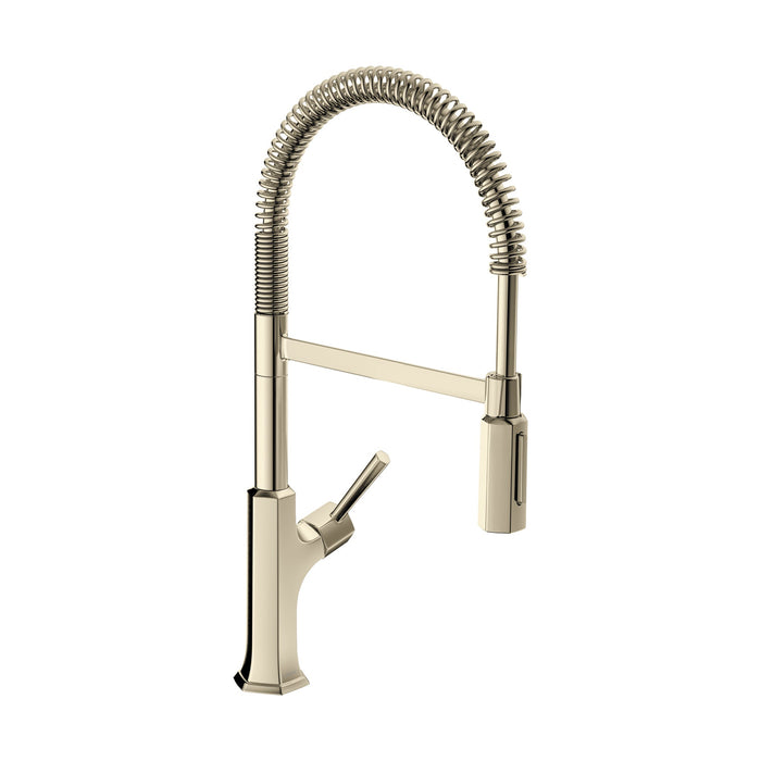 hansgrohe Locarno Semi-Pro Kitchen Faucet, 2-Spray, 1.75 GPM, polished nickel
