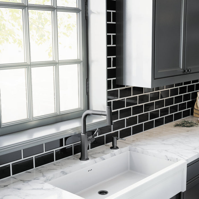 hansgrohe Locarno HighArc Kitchen Faucet, 2-Spray Pull-Out, 1.75 GPM, matte black - view 2