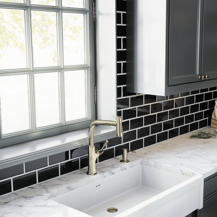hansgrohe Locarno HighArc Kitchen Faucet, 2-Spray Pull-Out, 1.75 GPM, polished nickel - view 2