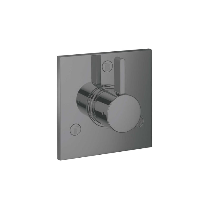 hansgrohe Ecostat Diverter Trim Square Trio/Quattro, brushed black chrome