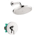 hansgrohe Croma Pressure Balance Shower Set with Rough, 2.0 GPM, chrome