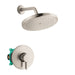 hansgrohe Croma Pressure Balance Shower Set with Rough, 2.0 GPM, brushed nickel