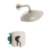 hansgrohe Croma Select E Pressure Balance Shower Set with Rough, 2.0 GPM, brushed nickel
