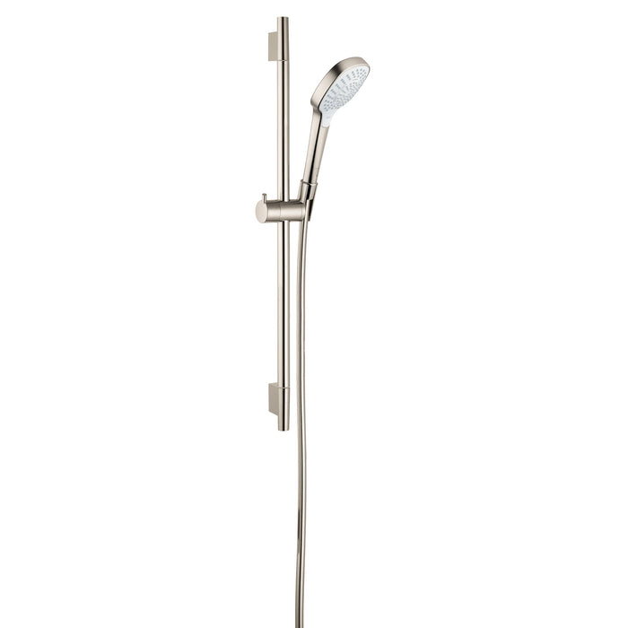 hansgrohe Croma Select E Wallbar Set 110 3-Jet 24", 2.5 GPM, brushed nickel
