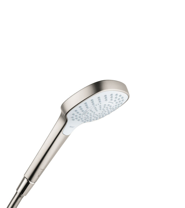 hansgrohe Croma Select E Handshower 110 3-Jet, 2.5 GPM, brushed nickel