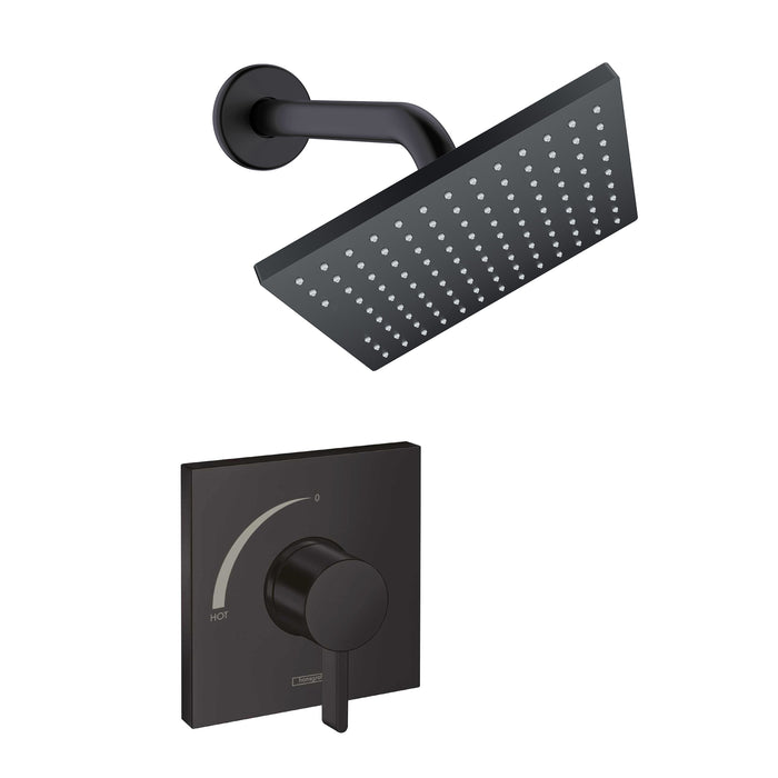 hansgrohe Vernis Blend Pressure Balance Shower Set, 2.5 GPM, matte black