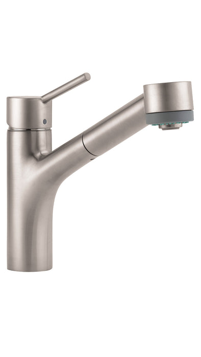 hansgrohe Talis S Kitchen Faucet, 2-Spray Pull-Out, 1.75 GPM, stainless steel optic