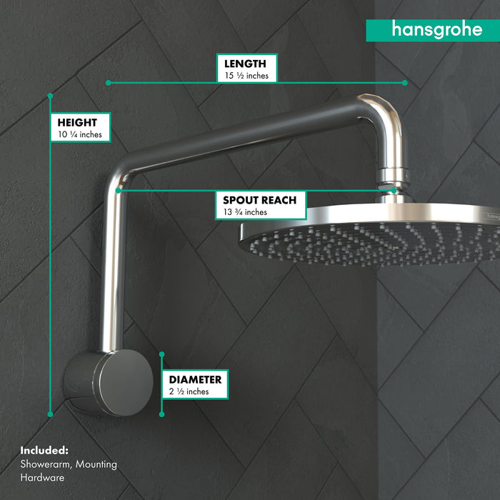 hansgrohe Raindance Showerarm, chrome - view 3