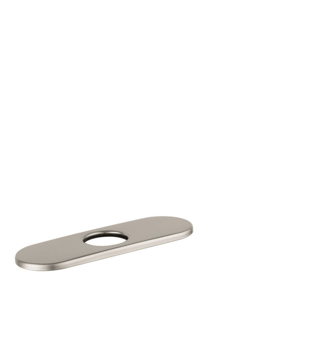 hansgrohe C Accessories Base Plate for Traditional Single-Hole Faucets, 6", brushed nickel