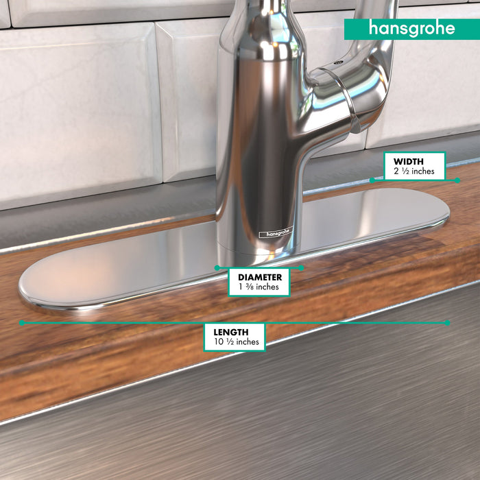 hansgrohe Base Plate for Single-Hole Kitchen Faucets, 10"