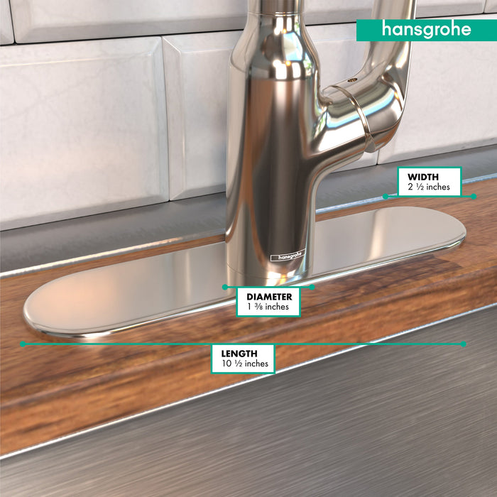 hansgrohe Base Plate for Single-Hole Kitchen Faucets, 10"