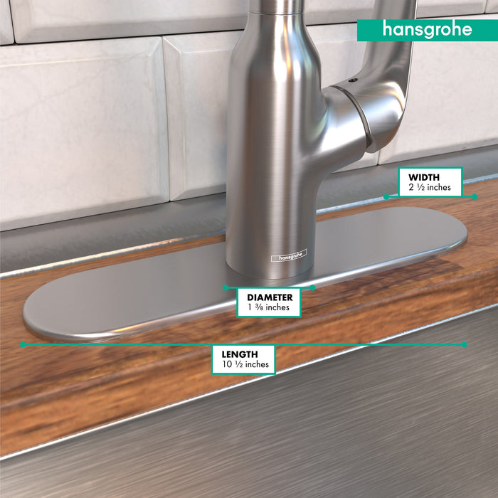 hansgrohe Base Plate for Single-Hole Kitchen Faucets, 10"