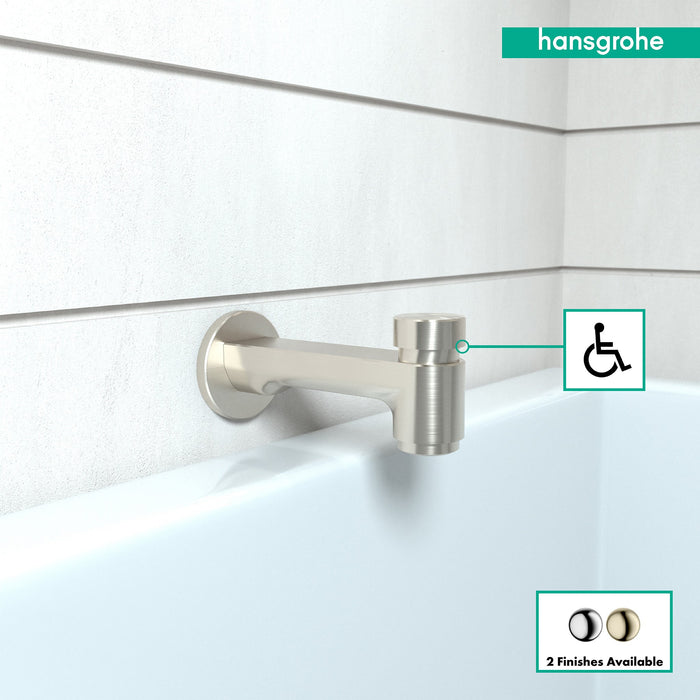 hansgrohe Metris S Tub Spout with Diverter, brushed nickel - view 3