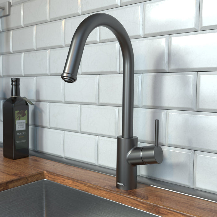 hansgrohe Talis S?? HighArc Kitchen Faucet, 1-Spray Pull-Down, 1.75 GPM, brushed black chrome - view 2