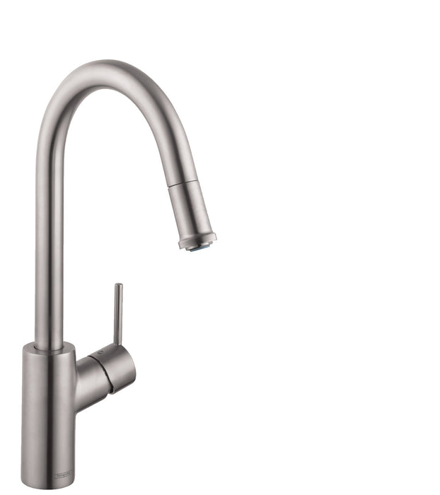 hansgrohe Talis S?? HighArc Kitchen Faucet, 1-Spray Pull-Down, 1.75 GPM, stainless steel optic