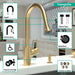 hansgrohe Talis S?? HighArc Kitchen Faucet, 2-Spray Pull-Down, 1.75 GPM, brushed gold optic - view 3