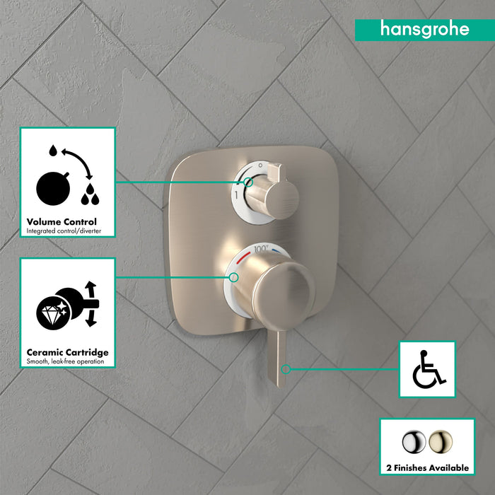 hansgrohe Ecostat E Thermostatic Trim with Volume Control