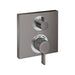 hansgrohe Ecostat Square Thermostatic Trim with Volume Control, brushed black chrome
