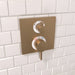 hansgrohe Ecostat Square Thermostatic Trim with Volume Control, brushed bronze - view 2