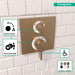 hansgrohe Ecostat Square Thermostatic Trim with Volume Control, brushed bronze - view 3