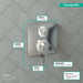 hansgrohe Ecostat Square Thermostatic Trim with Volume Control, chrome - view 4