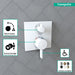 hansgrohe Ecostat Square Thermostatic Trim with Volume Control, matte white - view 3