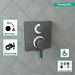 hansgrohe Ecostat Square Thermostatic Trim with Volume Control and Diverter, brushed black chrome - view 3