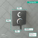 hansgrohe Ecostat Square Thermostatic Trim with Volume Control and Diverter, brushed black chrome - view 4