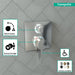 hansgrohe Ecostat Square Thermostatic Trim with Volume Control and Diverter, chrome - view 3