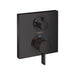 hansgrohe Ecostat Square Thermostatic Trim with Volume Control and Diverter, matte black